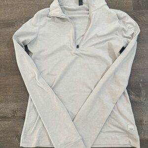 Vuori Heather Gray studio half Quarter-Zip Pullover shirt top